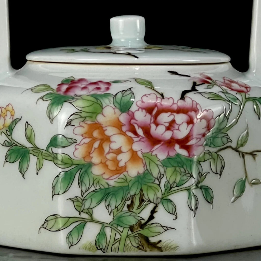 Chinese Enamel Colour Porcelain HandPainted Flowers&Plants Teapot 25493 | eBay