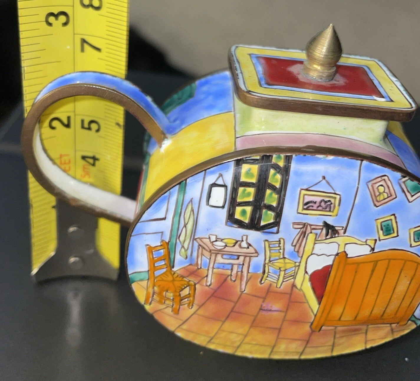 Vintage Miniature Enamel Teapot Bedroom Vincent Van Gogh Porcelain With Box | eBay