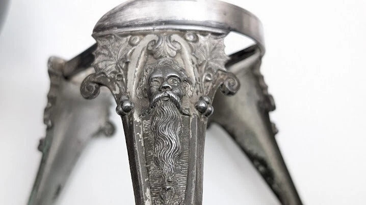 Antique Teapot Kettle on Stand Victorian Meriden Silver Plate Porcelain Enamel | eBay