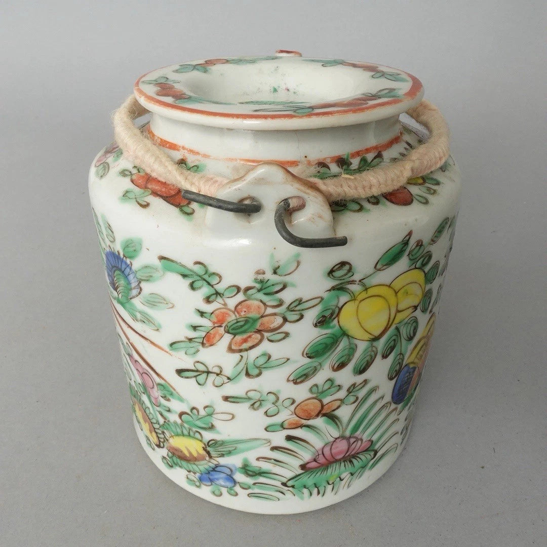 Antique Chinese Famille Rose Porcelain Teapot And Lid Enamel Hand Painted China | eBay