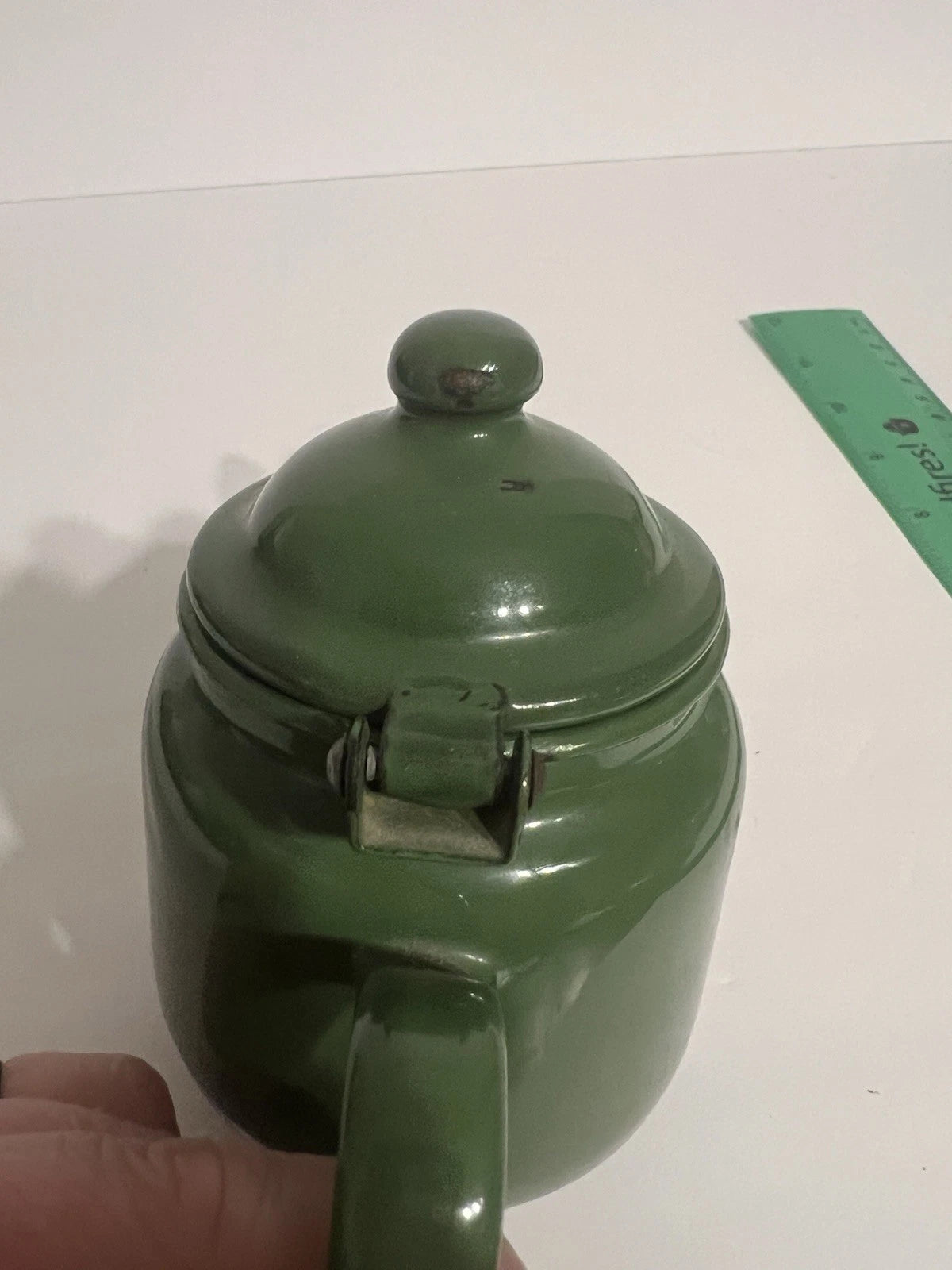 Pair of 2 Vintage Green Enamel Ware Teapots Has Wear see photos | eBay