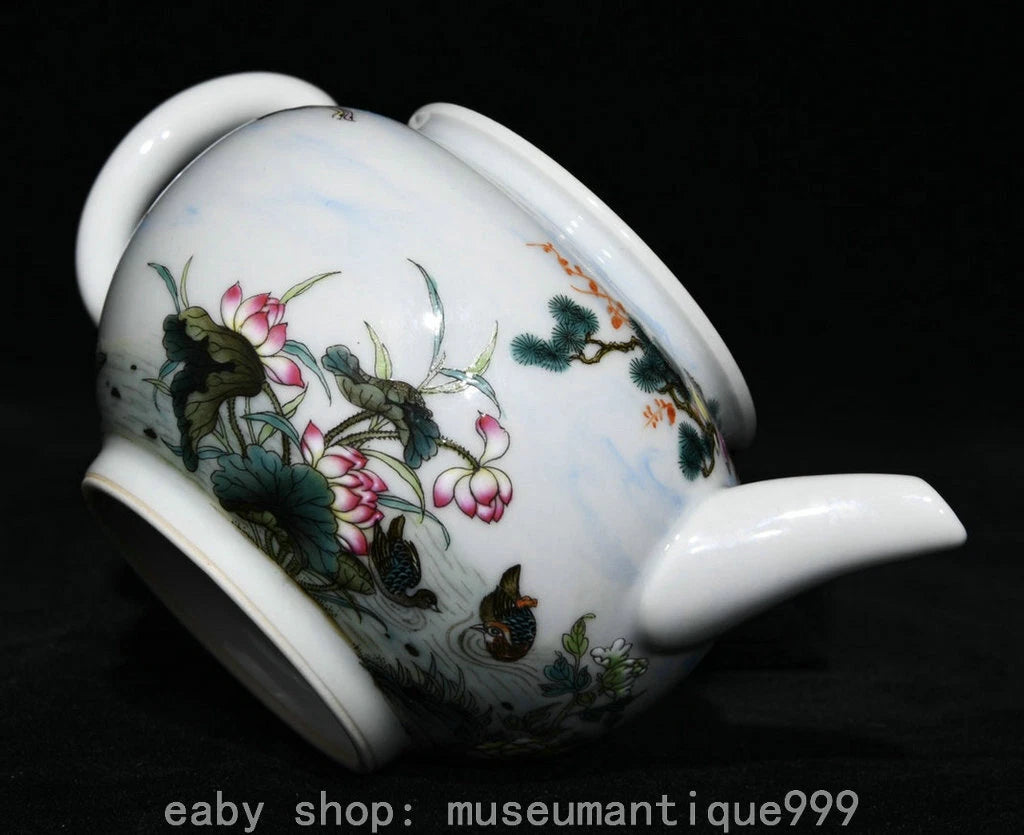 5.6" Old China Yongzheng Marked Colour Enamel Porcelain Phoenix Pine Teapot Pot | eBay