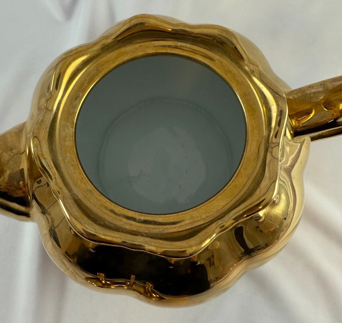 Gold Enameled Glossy Lidded Porcelain China Tea Pot | eBay