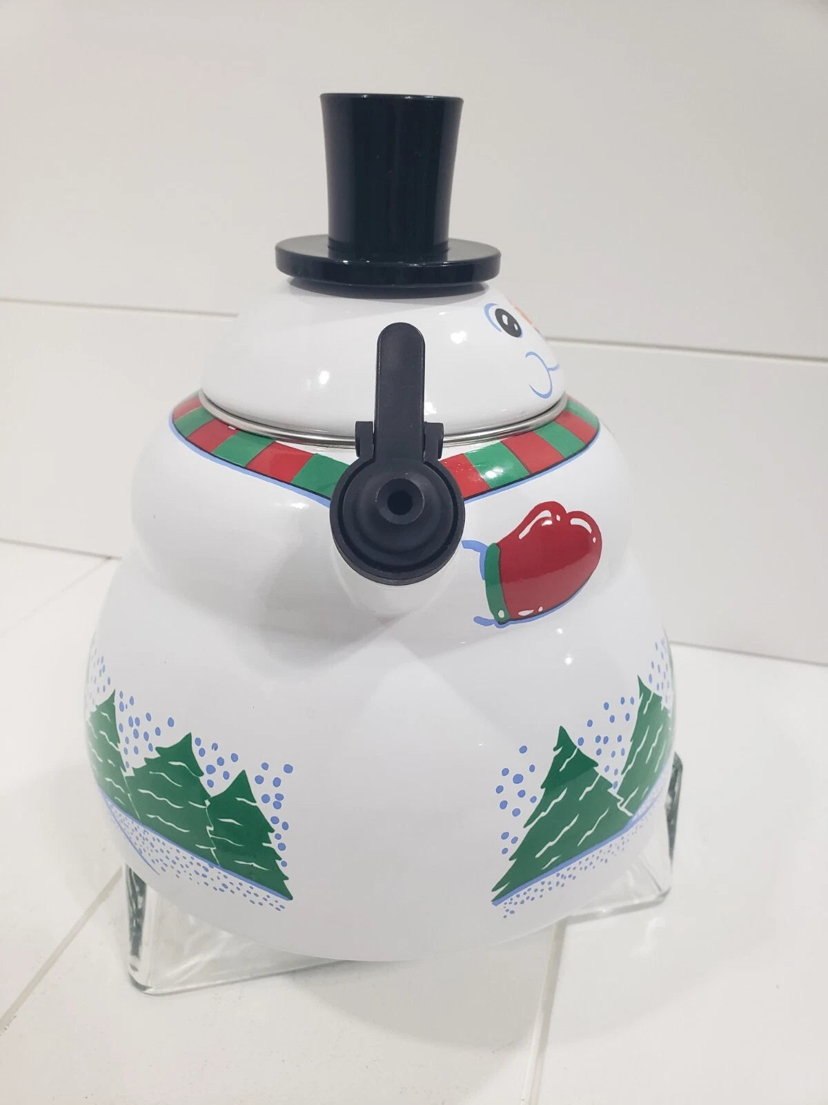 Roshco Snowman Teapot Kettle 3 QT Porcelain Enamel On Steel Vintage | eBay