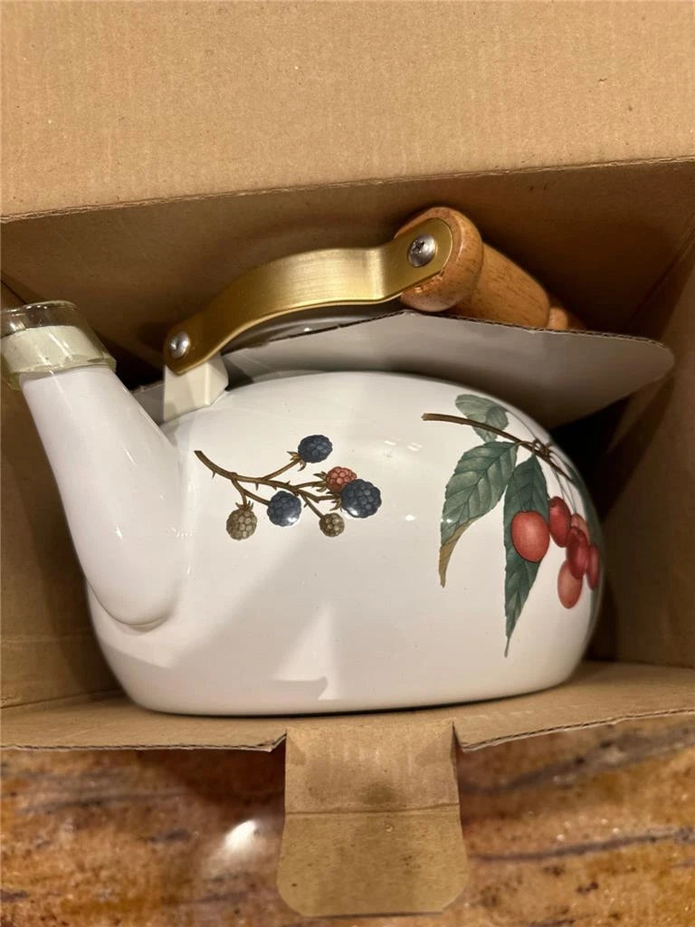 Noritake Gourment Harvest 2 Qt. Porcelain Enamel Teapot Kettle New | eBay