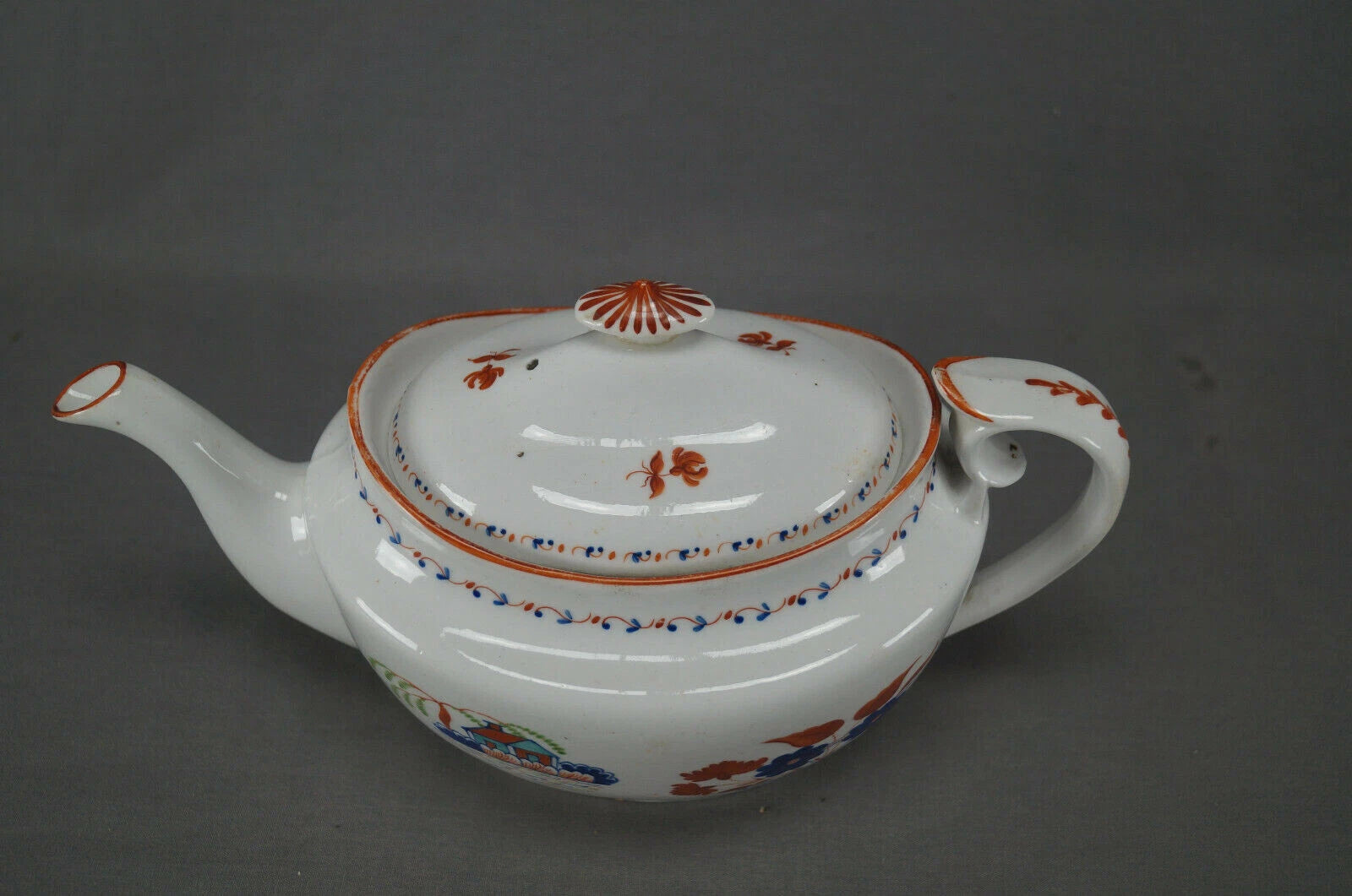 English Machin Pattern 222 Hand Enameled Porcelain Bone China Teapot Circa 1810 | eBay