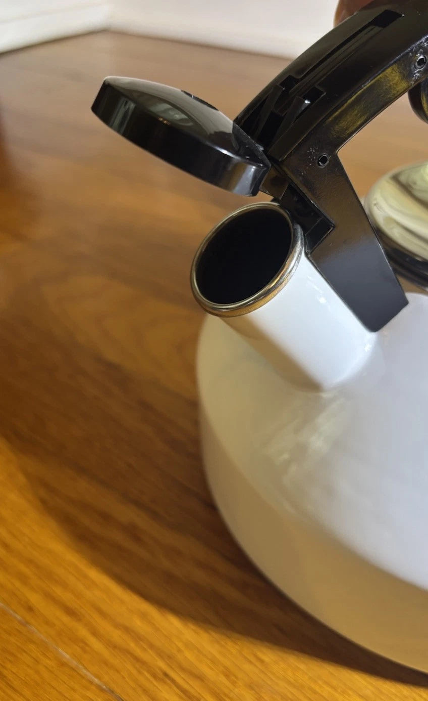 Vintage COPCO White Enamel Teapot Kettle Coffee Pot 2 1/2 Quart NEW NICE! | eBay