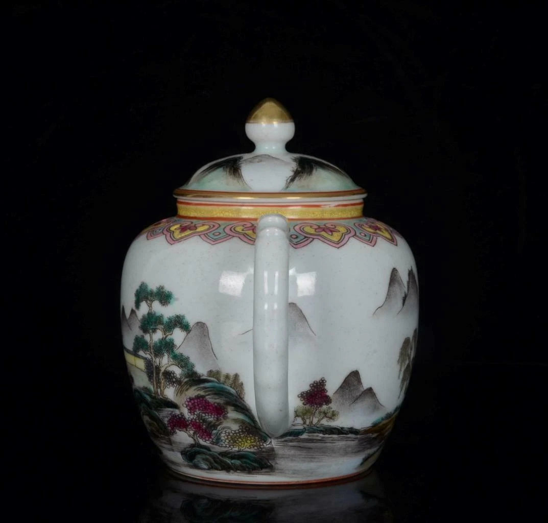 OLD CHINESE COLOUR ENAMEL PORCELAIN TEAPOT YONGZHENG MARKED ST235 | eBay