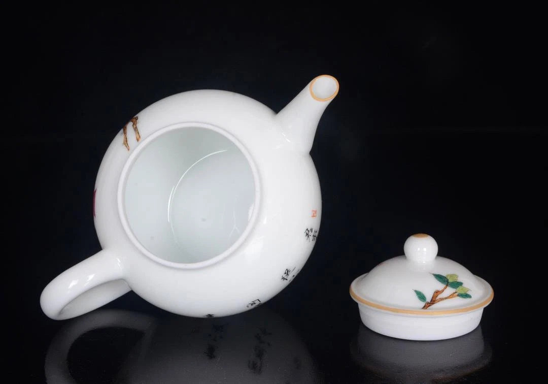 OLD CHINESE COLOUR ENAMEL PORCELAIN TEAPOT QIANLONG MARKED ST825 | eBay