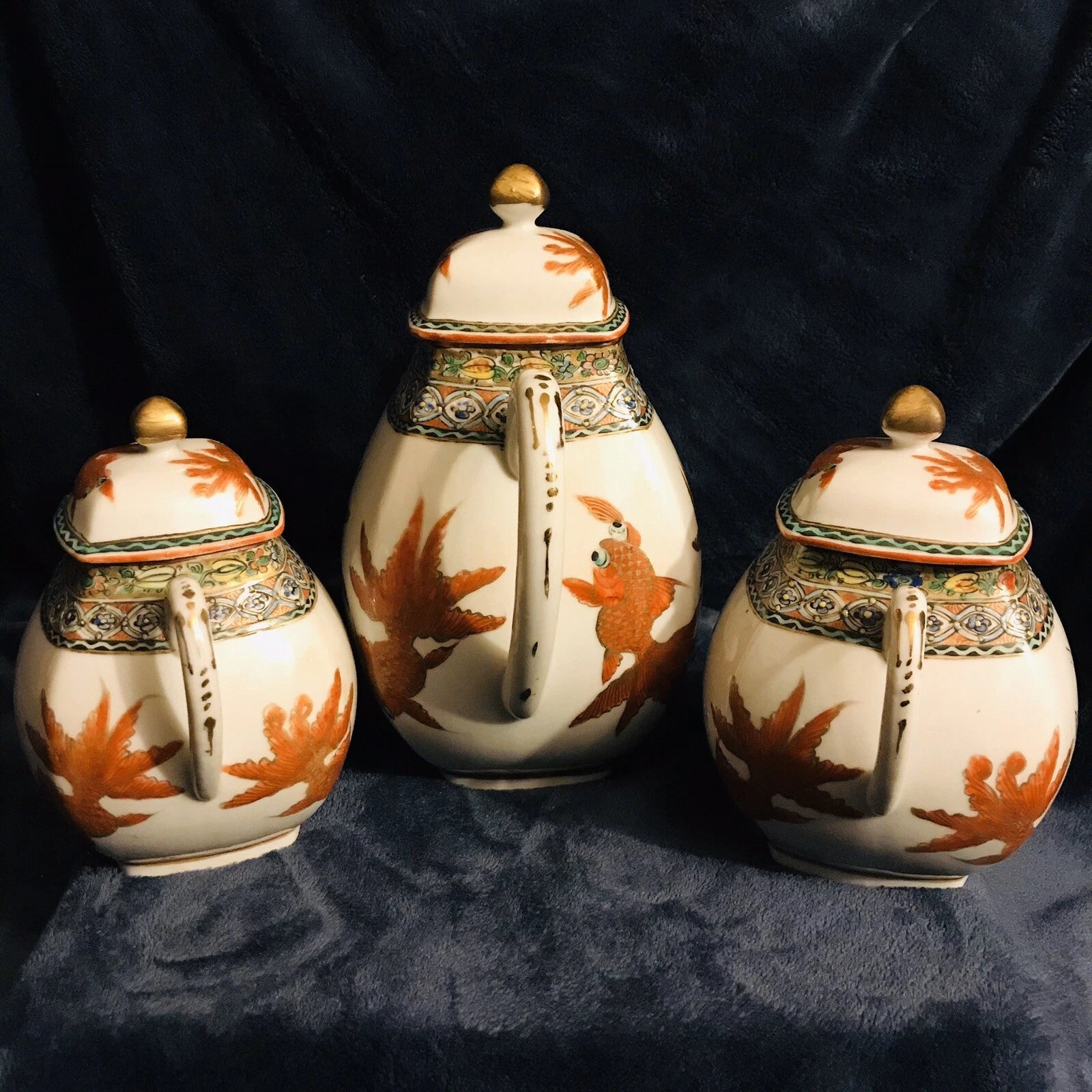 Rare Antique Chinese Export Early Republic Enameled Porcelain Teapot Tea Set | eBay