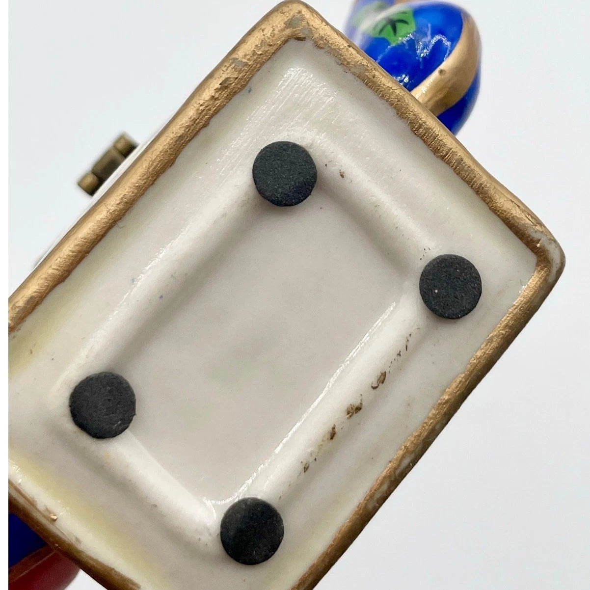 Miniature Blue Enamel Teapot Yellow Sun Face with Sunflower Charm Porcelain 3.5” | eBay