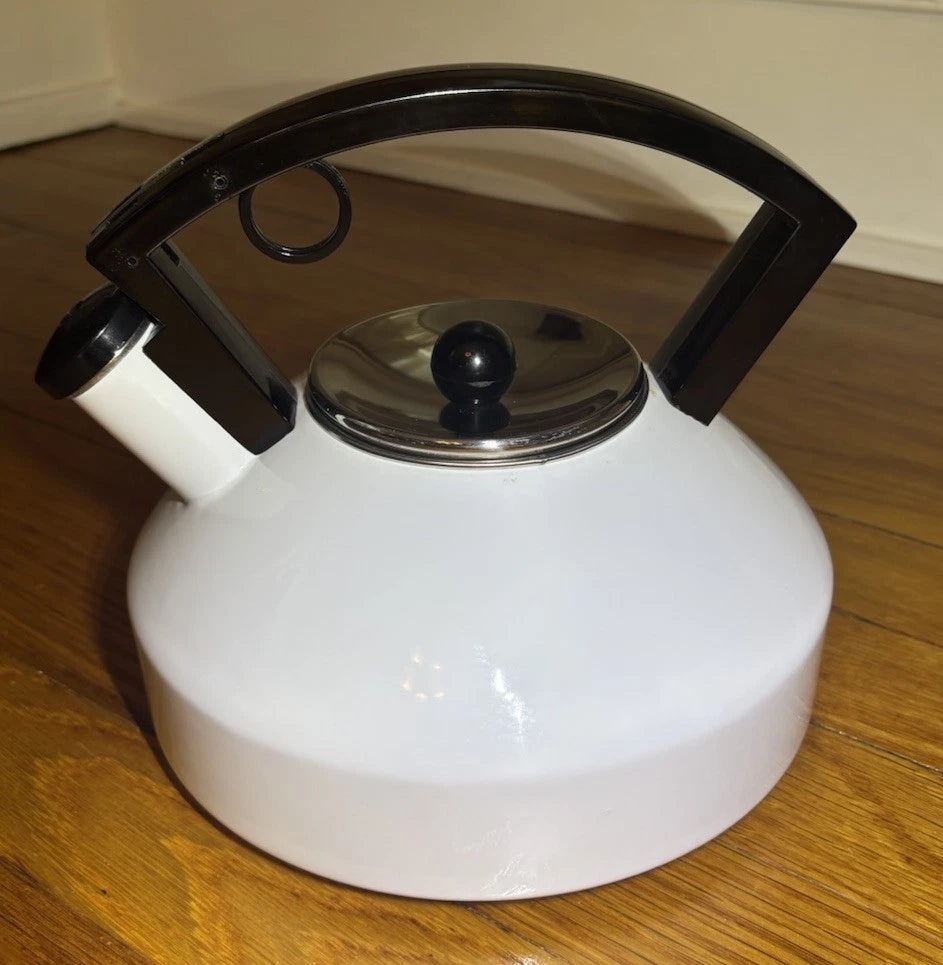Vintage COPCO White Enamel Teapot Kettle Coffee Pot 2 1/2 Quart NEW NICE! | eBay