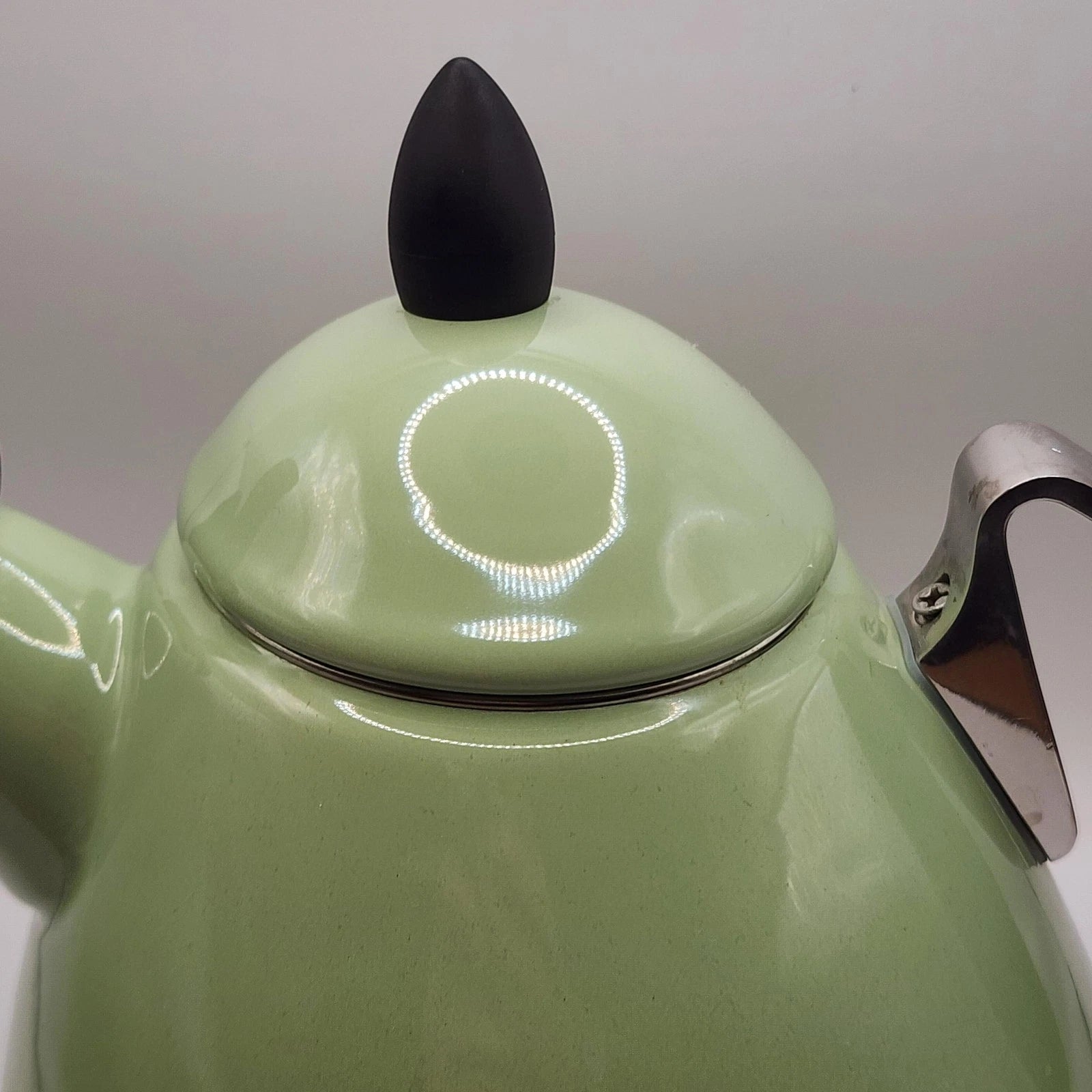 Le Creuset Whistling Kettle 1.6L 1.7 Quart Green Enamel Steel Teapot France Tea | eBay