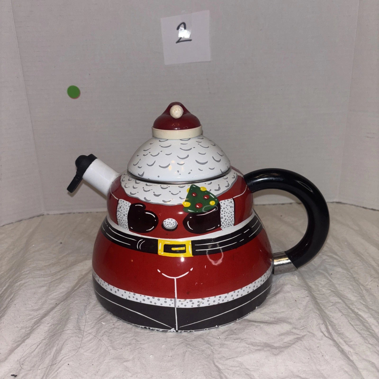 Santa Tea Kettle ROSHKO PORCELAIN Enamel Steel Stove Top Teapot Christmas 3 QT | eBay