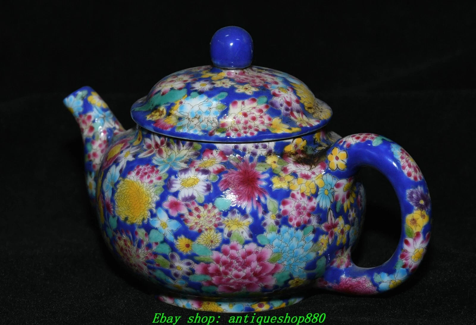 5.5''Qing Qianlong Enamel Colour Porcelain Flower Pattern Tea Pot Flagon | eBay