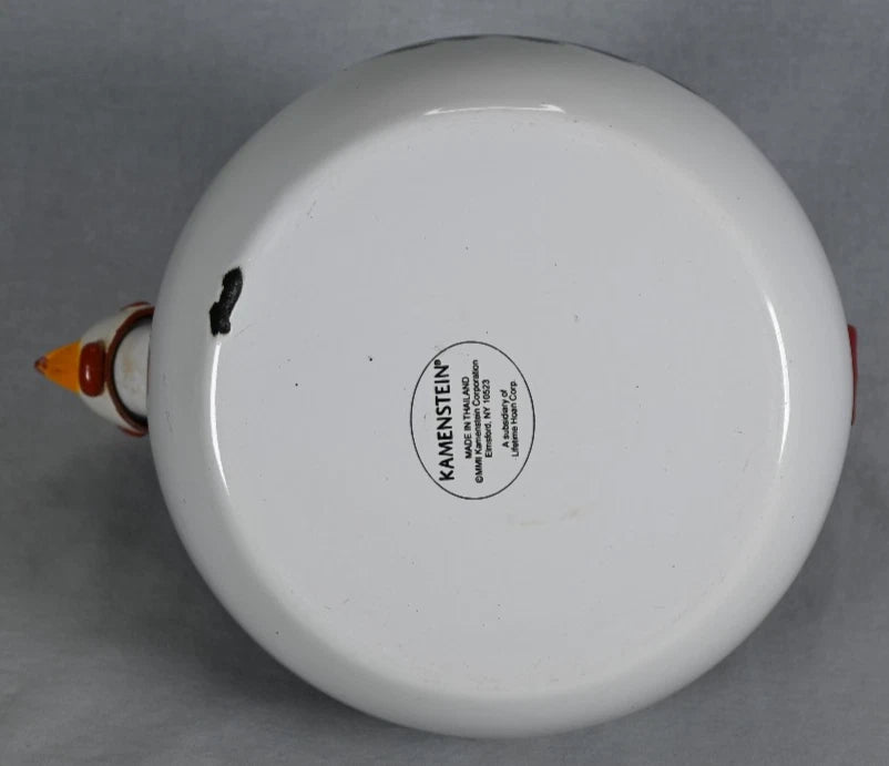 Vintage 1986 MMII Kamenstein Enamel Chicken Rooster Whistling Kettle Tea Pot | eBay