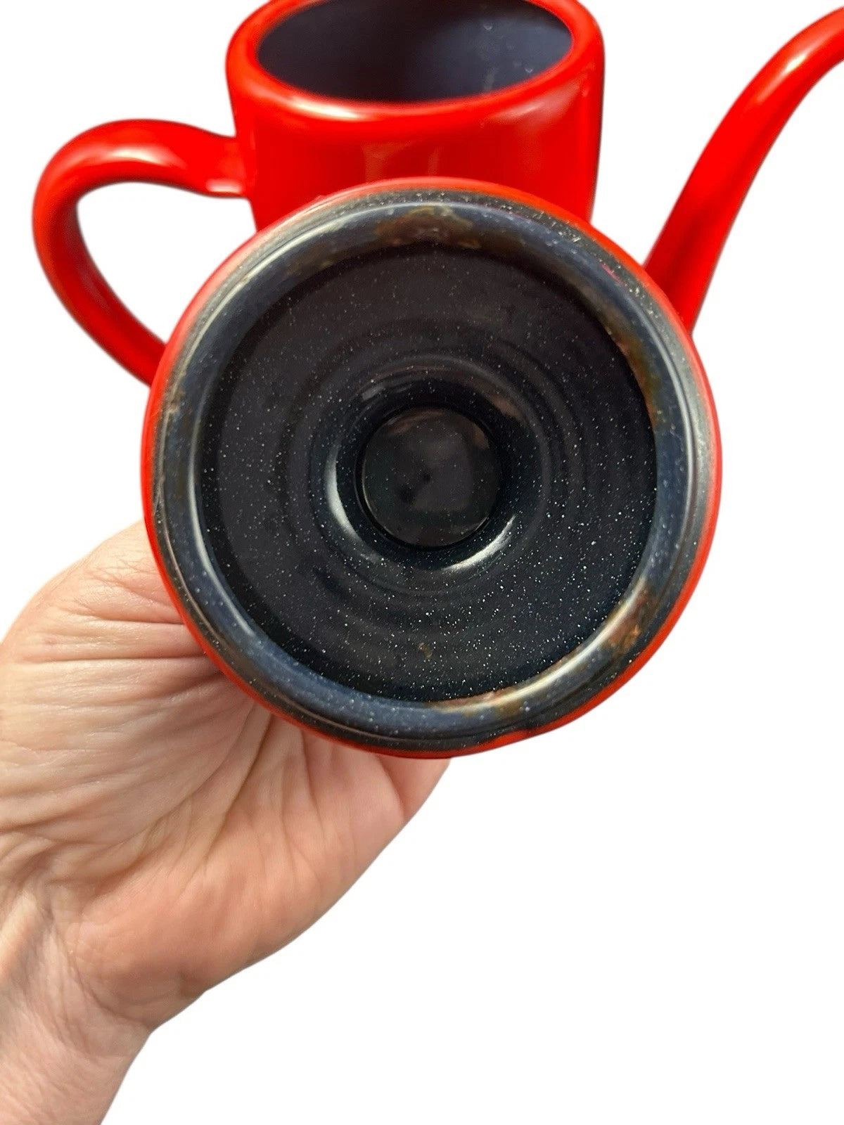 Vtg Fujii Co Slim Pot Red Drip Coffee Tea Kettle Enamel Ware Japan | eBay