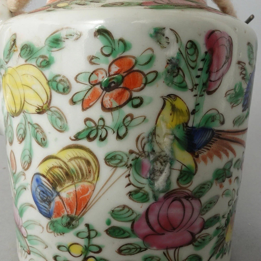 Antique Chinese Famille Rose Porcelain Teapot And Lid Enamel Hand Painted China | eBay