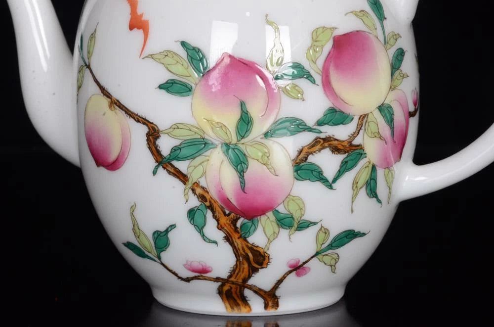 OLD CHINESE COLOUR ENAMEL PORCELAIN TEAPOT QIANLONG MARKED ST106 | eBay