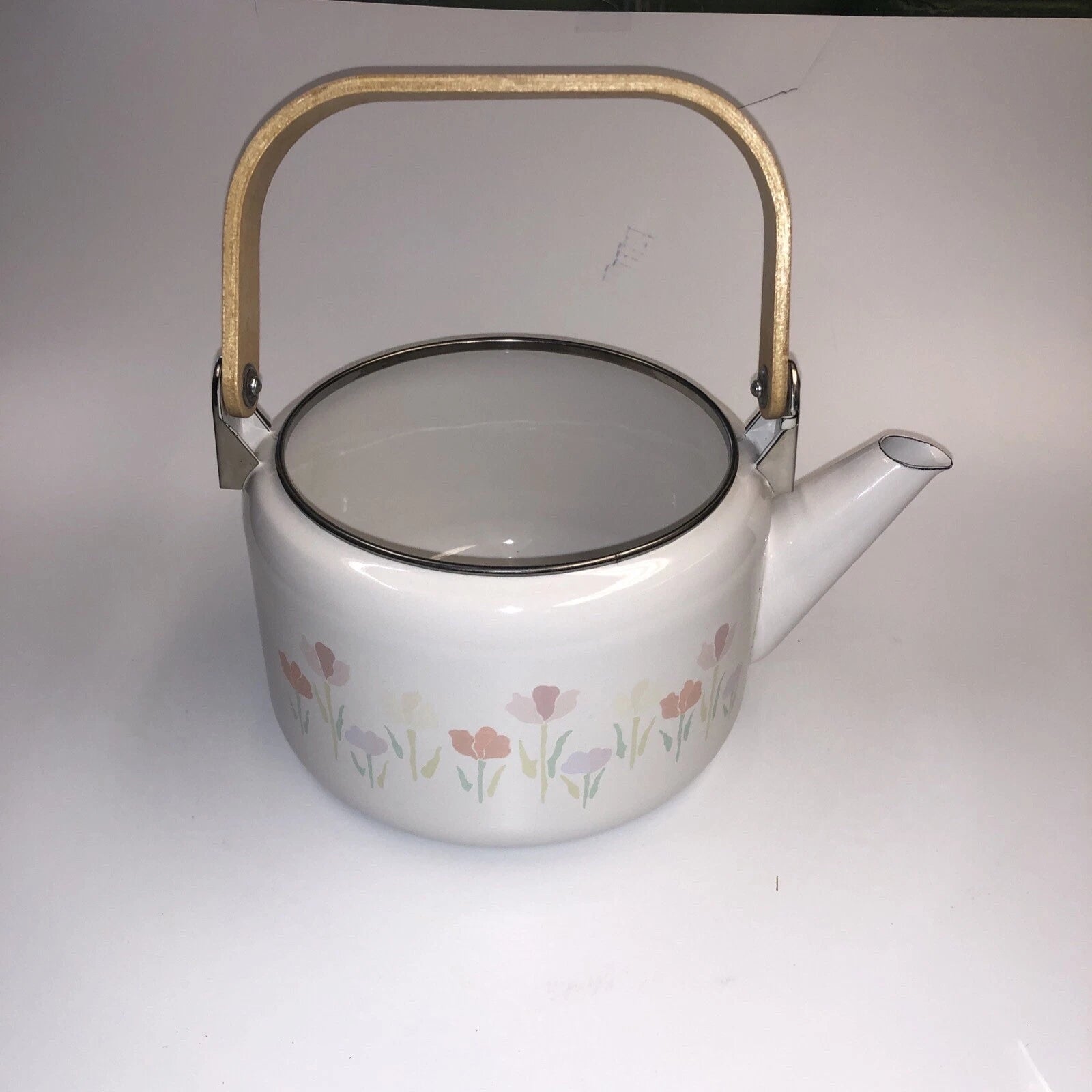 LINCOWARE Tea Kettle 2 Qt Porcelain Enamel on Steel Soft Gardens With 2 Mugs New | eBay