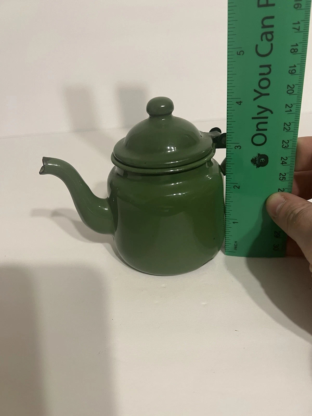 Pair of 2 Vintage Green Enamel Ware Teapots Has Wear see photos | eBay