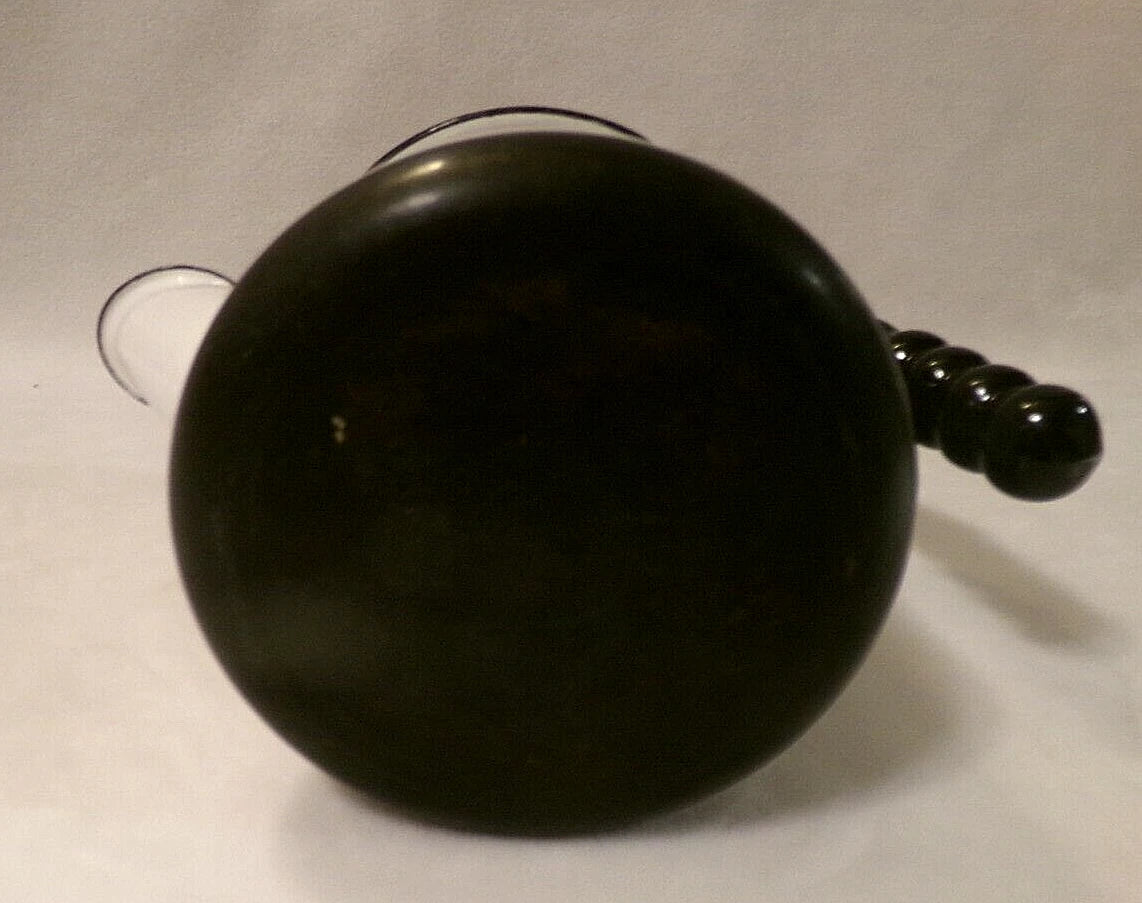 VINTAGE ENAMEL COATED METAL TEAPOT - BLACK and WHITE - 1 Quart/32 oz. | eBay