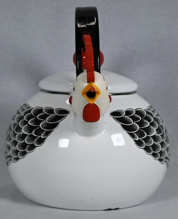 Vintage 1986 MMII Kamenstein Enamel Chicken Rooster Whistling Kettle Tea Pot | eBay