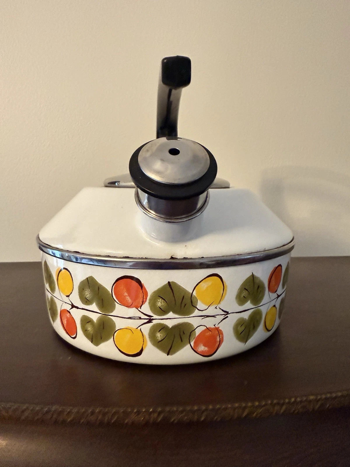 Vtg 1970s Enamel Whistling Tea Kettle By Austria Email Made In Austria 10 cups | eBay