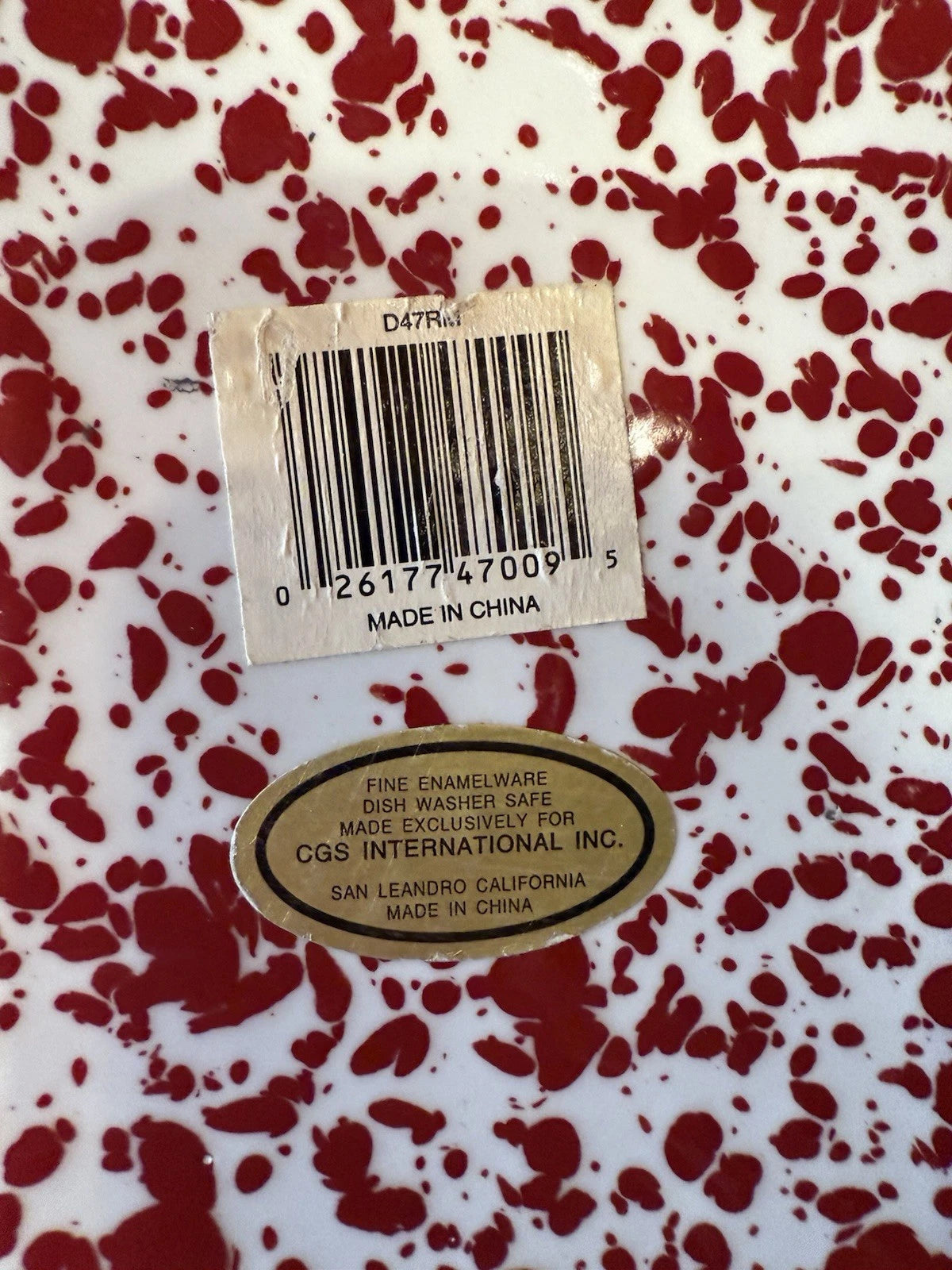 New Fine Enamelware Red & White Teapot CGS International Inc. 8”tall 7”wide L@@K | eBay