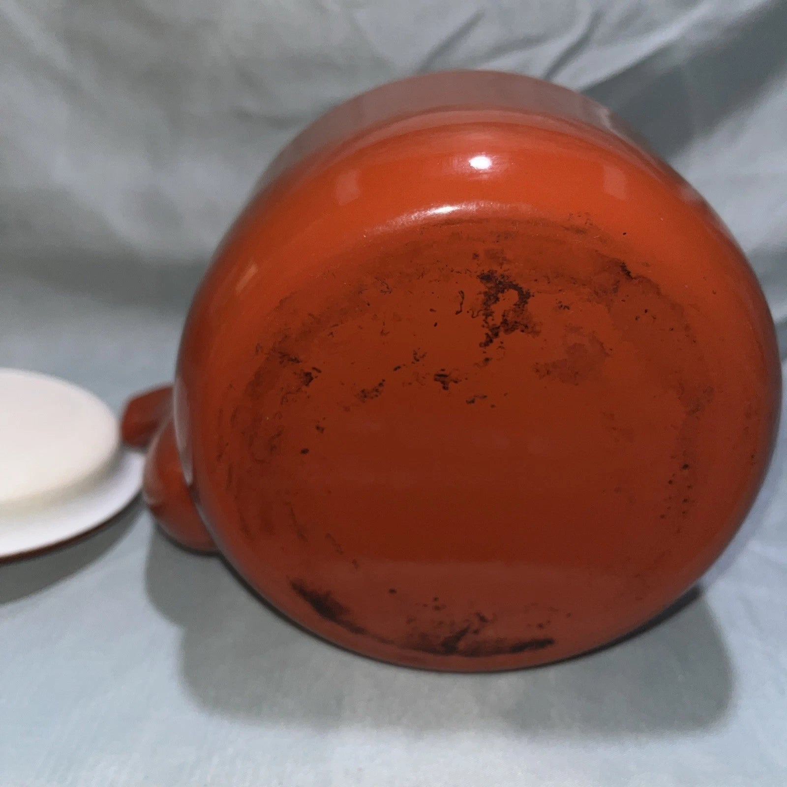 Vintage 4-Cup Enamel Tea Kettle Teapot - Red w/ Wood Handle & Lid - Retro Charm | eBay