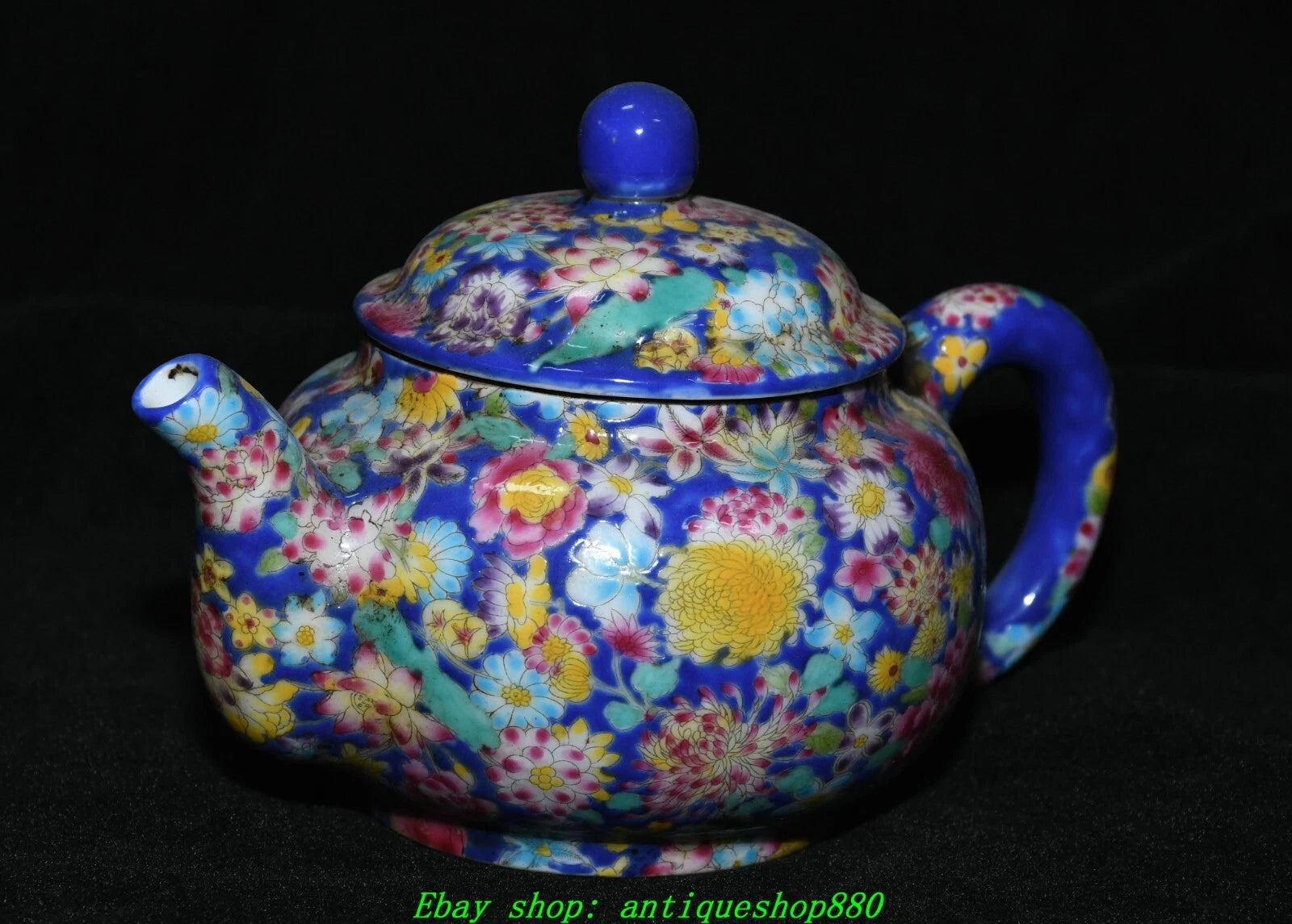 5.5''Qing Qianlong Enamel Colour Porcelain Flower Pattern Tea Pot Flagon | eBay