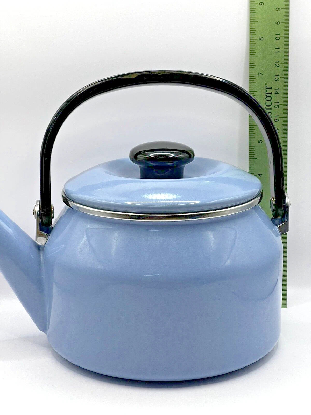 Stovetop Vintage Kettle Teapot Light Blue Enamel on Steel 2 QT Siam Fuji Ware | eBay