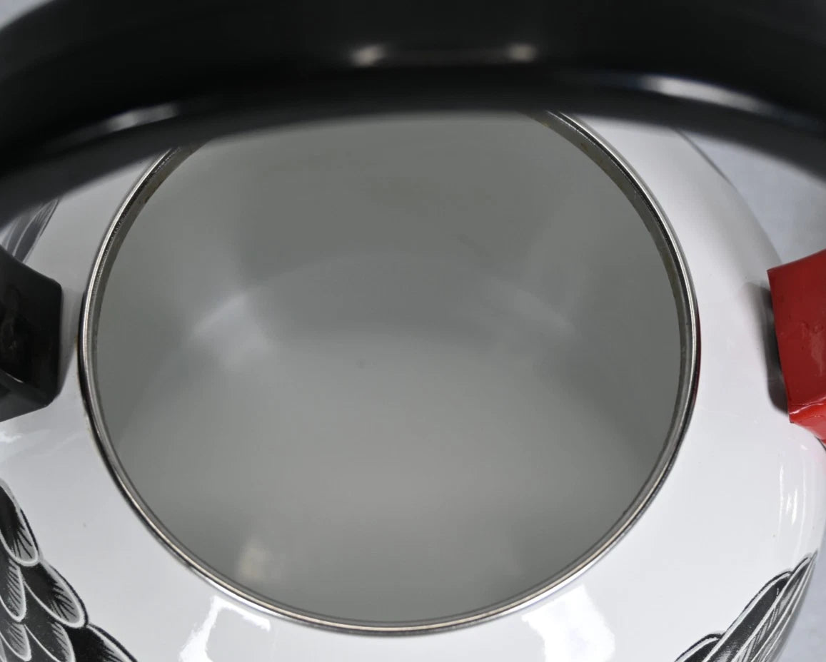 Vintage 1986 MMII Kamenstein Enamel Chicken Rooster Whistling Kettle Tea Pot | eBay