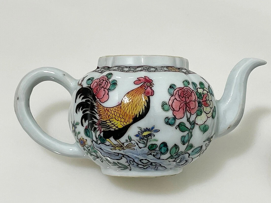 Chinese porcelain enamel teapot with Rooster (#F157) | eBay
