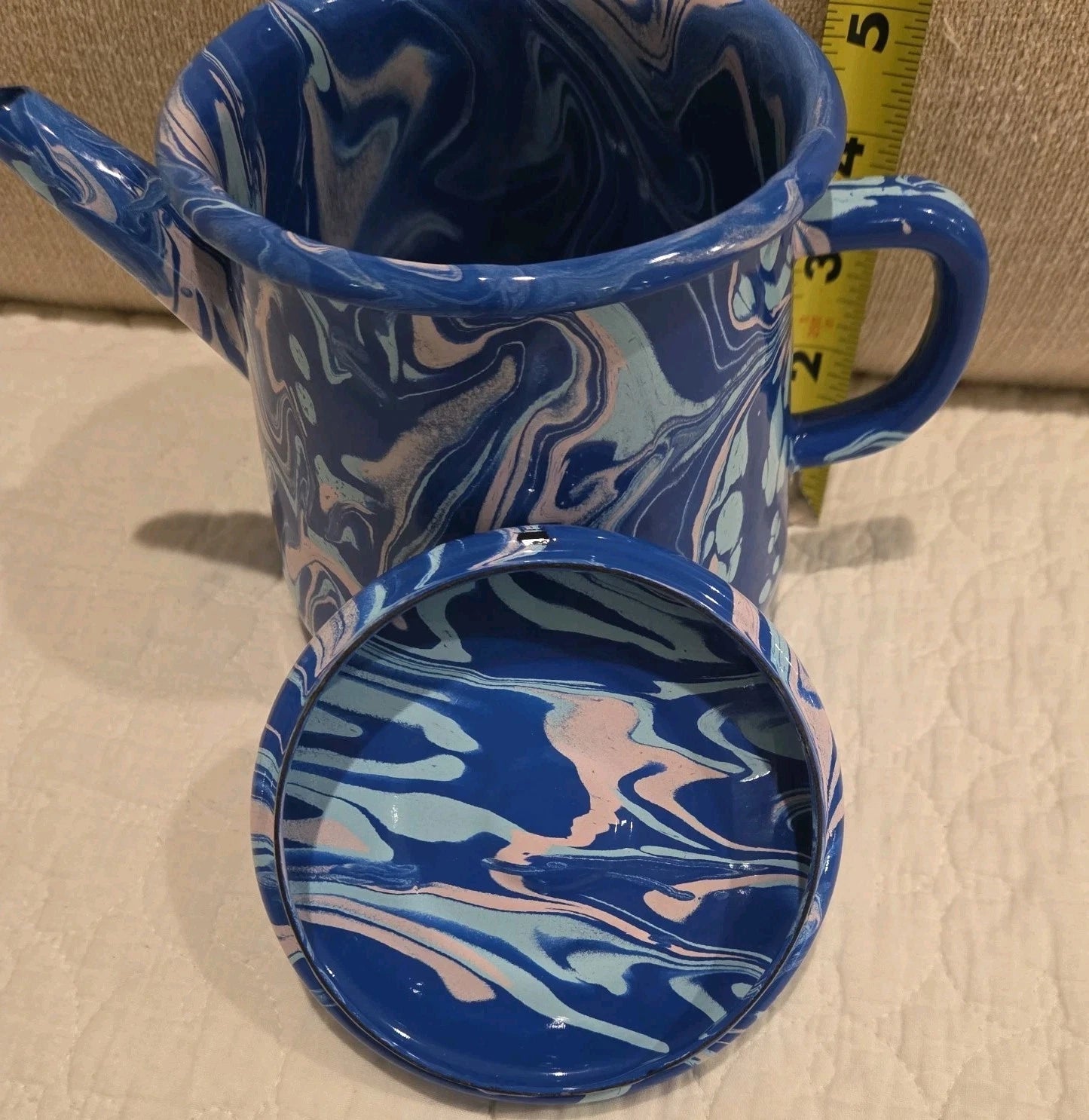 Bornn Cobalt Swirl Enamelware Teapot | eBay