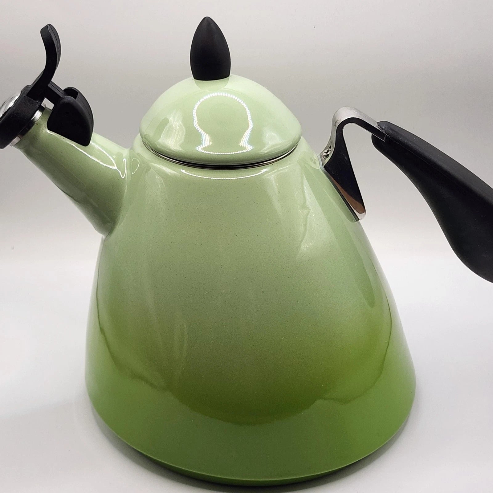 Le Creuset Whistling Kettle 1.6L 1.7 Quart Green Enamel Steel Teapot France Tea | eBay