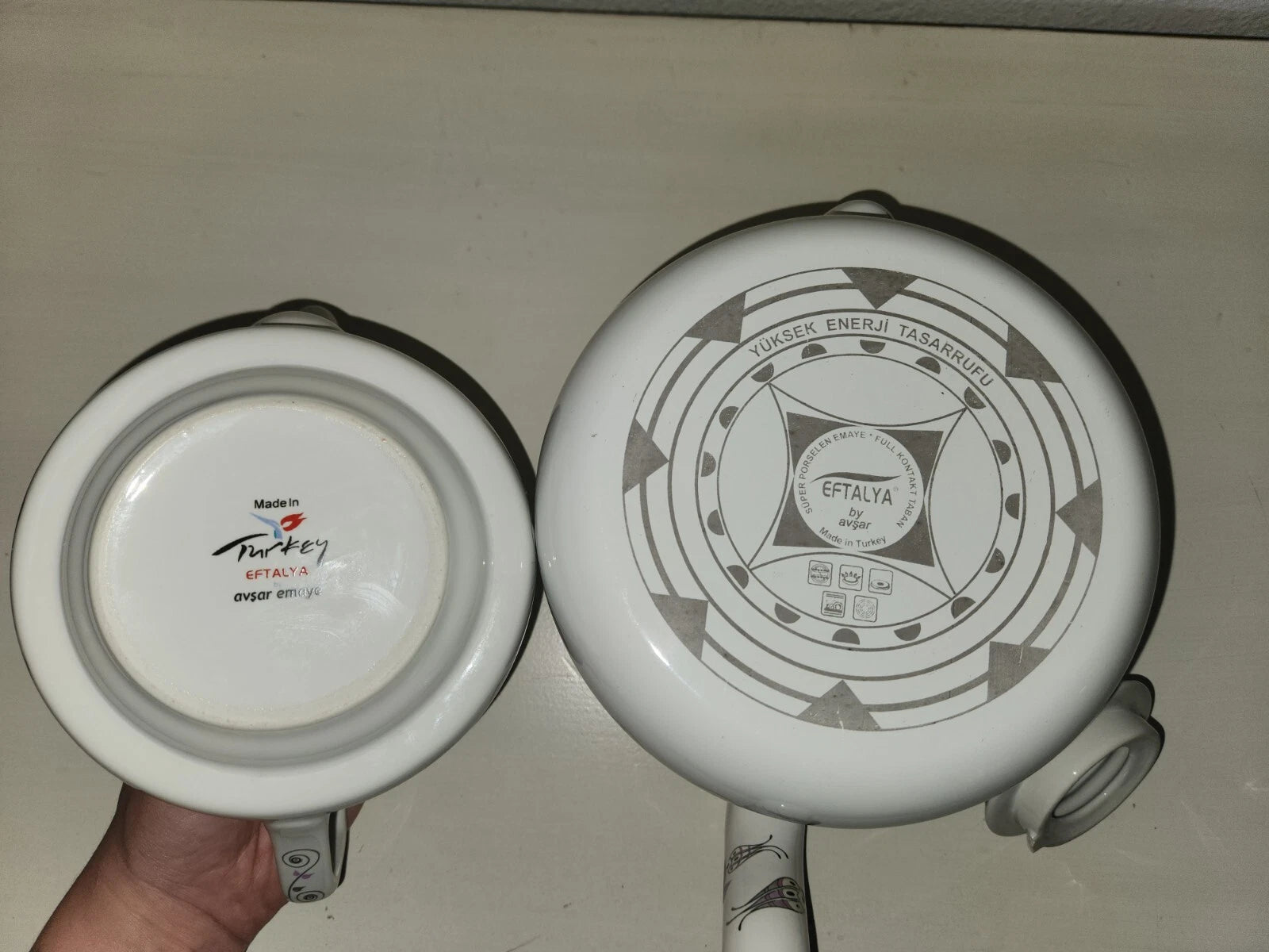 Asvar Eftalya Turkish Teapot Enamel And Porcelain Floral | eBay