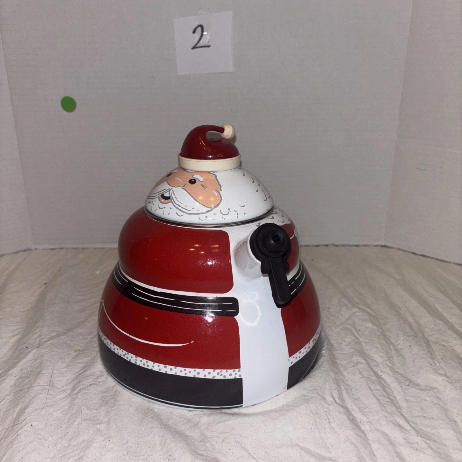 Santa Tea Kettle ROSHKO PORCELAIN Enamel Steel Stove Top Teapot Christmas 3 QT | eBay