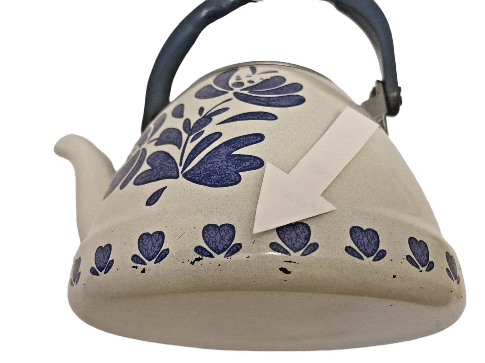 Pfaltzgraff Yorktowne 6" Stove Top Kettle/Teapot Porcelain Enamel With Lid 40 oz | eBay