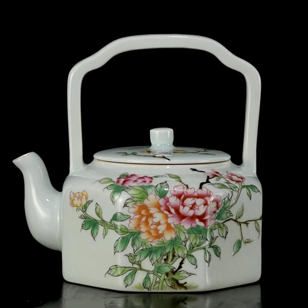 Chinese Enamel Colour Porcelain HandPainted Flowers&Plants Teapot 25493 | eBay
