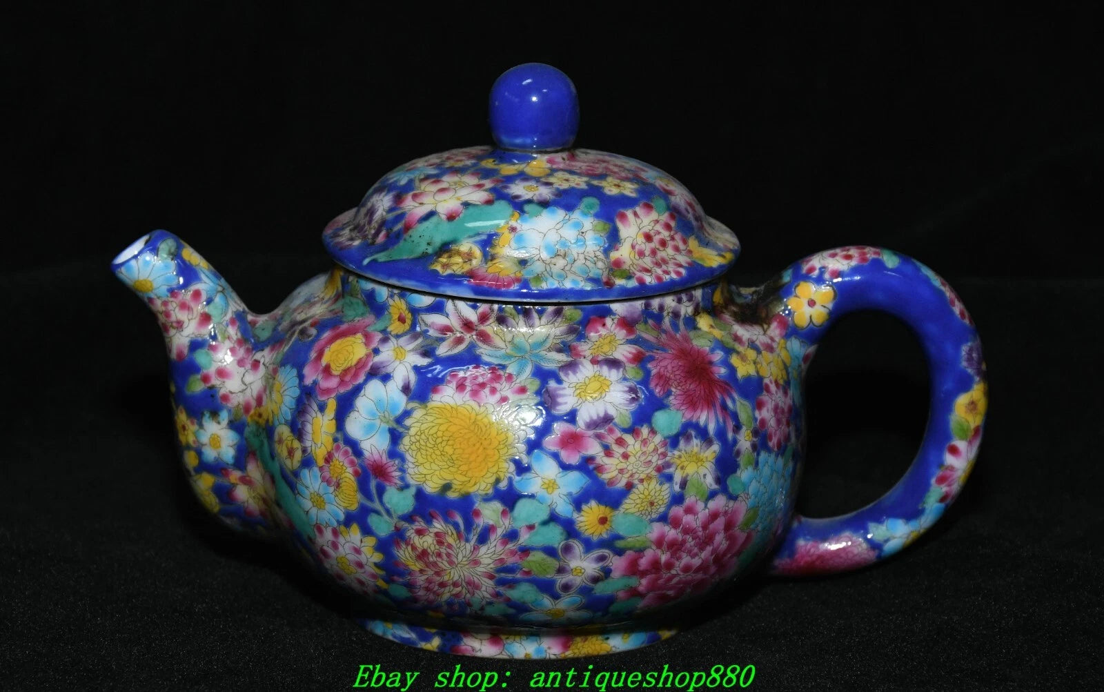 5.5''Qing Qianlong Enamel Colour Porcelain Flower Pattern Tea Pot Flagon | eBay