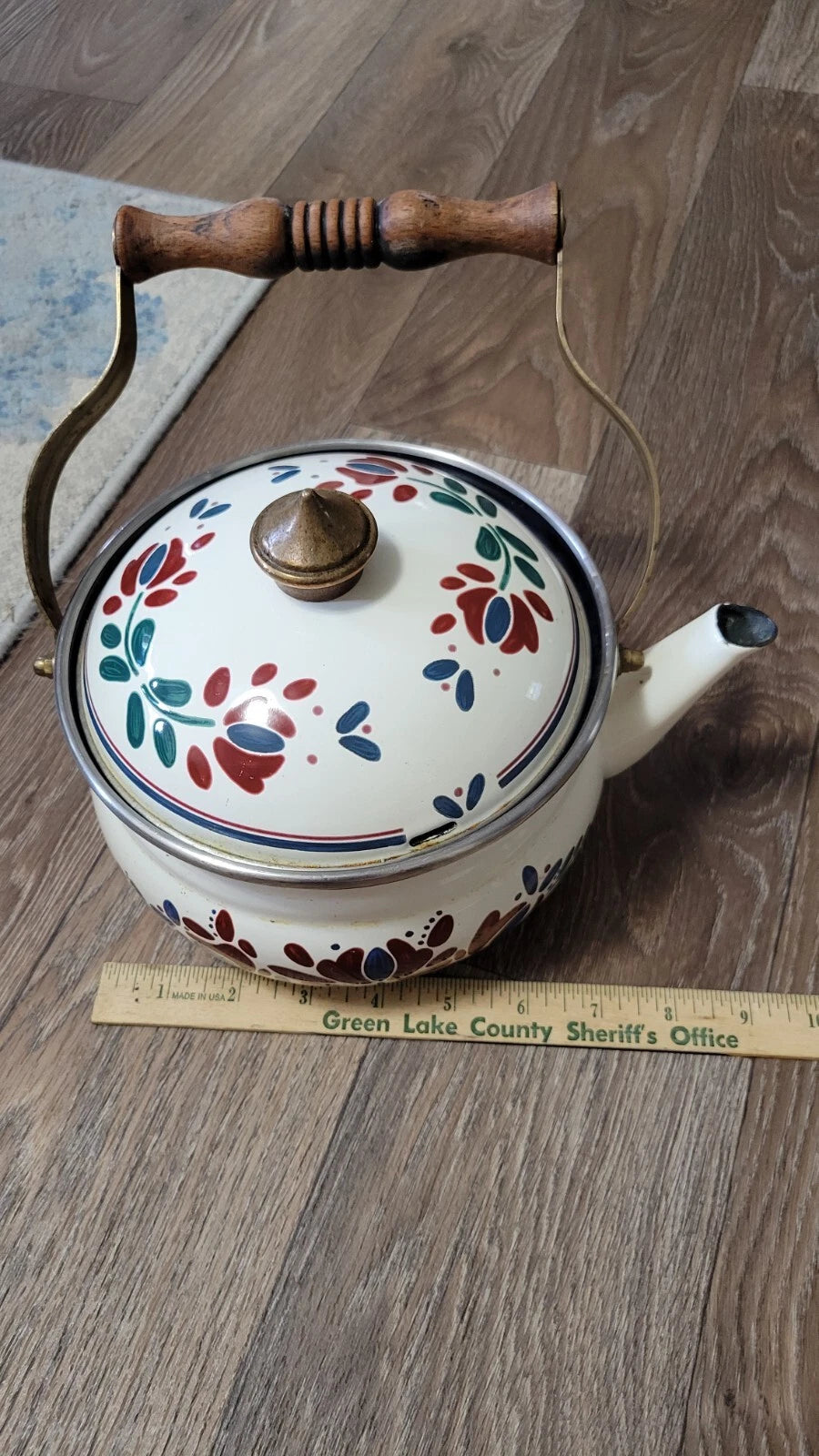 Vintage Asta Marked 1982 Porcelain Enamel Tea Pot | eBay