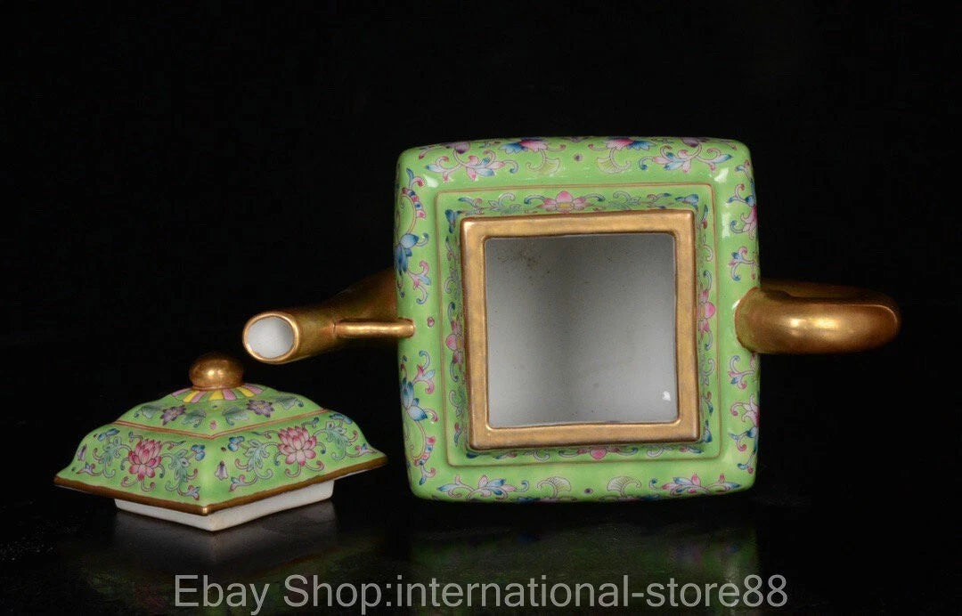 7" Yongzheng Marked Old Chinese Enamel Porcelain Gilt Flower Teapot Teakettle | eBay