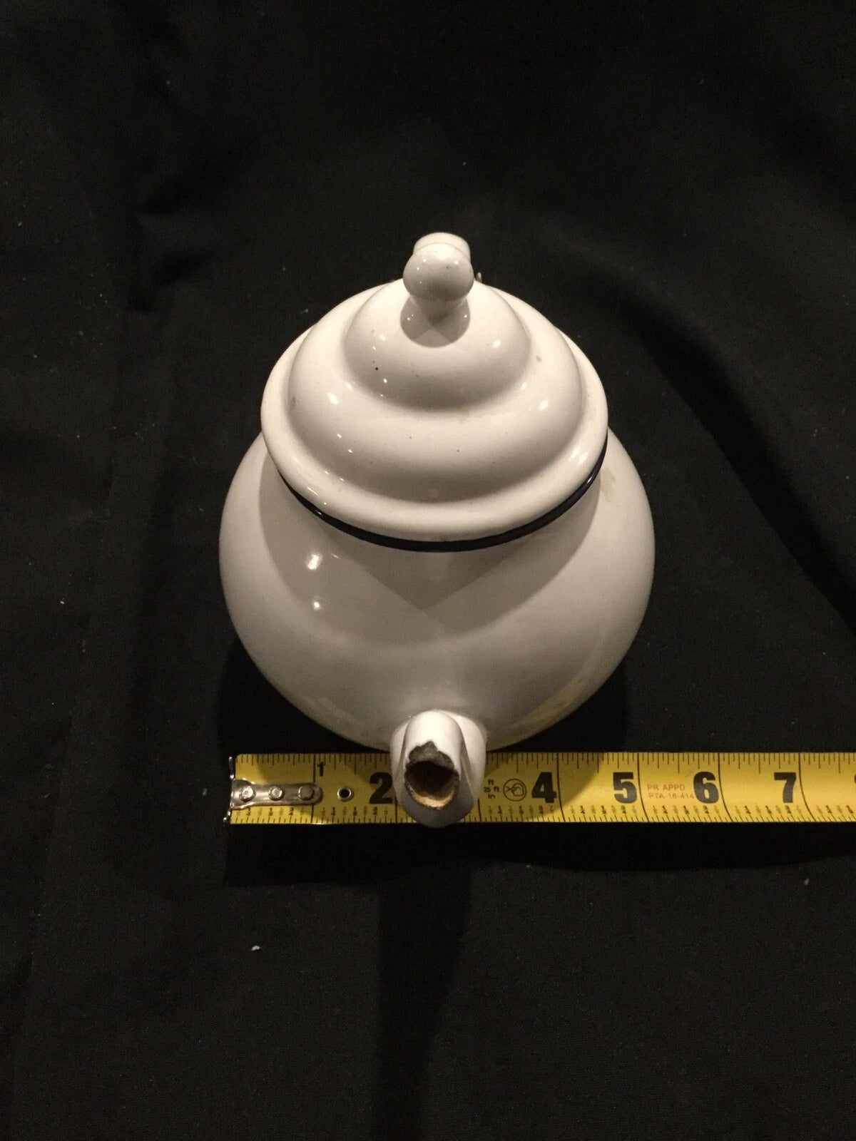 Antique Pair of porcelain Enamel White Tea pots j1 | eBay