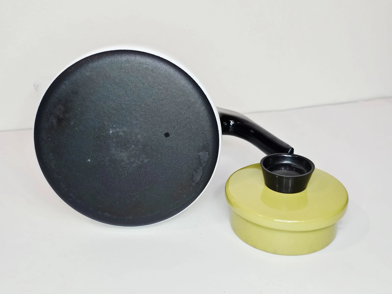 Cathrineholm Lotus Coffeepot White Olive Green Kettle Vintage MCM Teapot Enamel | eBay