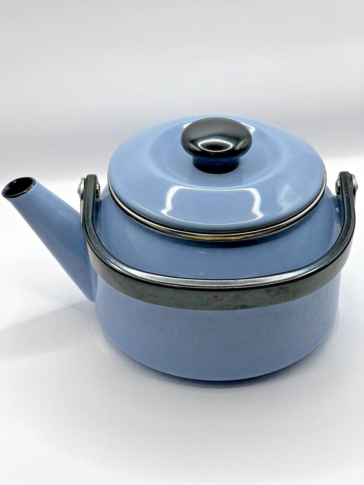 Stovetop Vintage Kettle Teapot Light Blue Enamel on Steel 2 QT Siam Fuji Ware | eBay