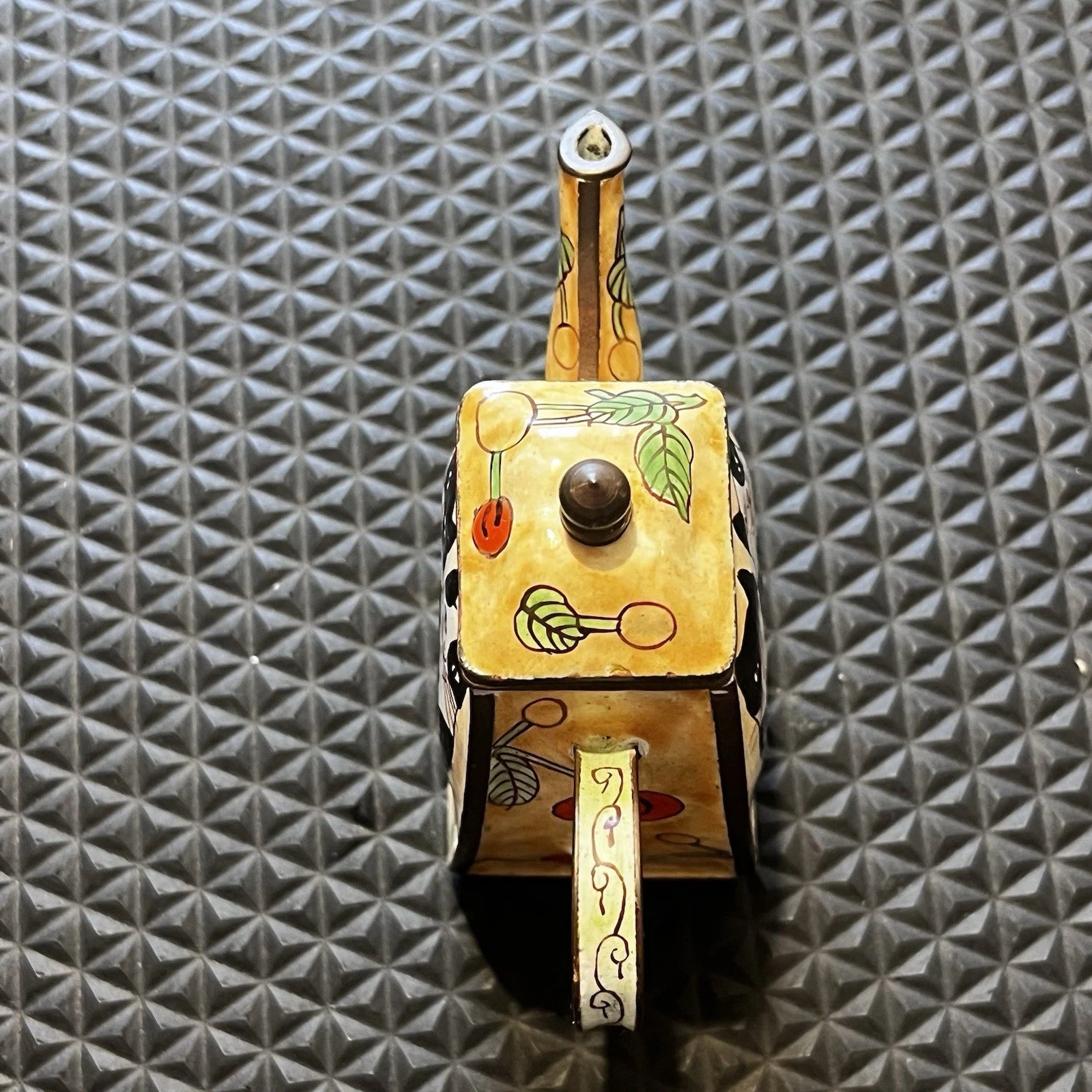 Enameled Metal Black & White Cats Mini 3 1/2” Teapot Preowned | eBay