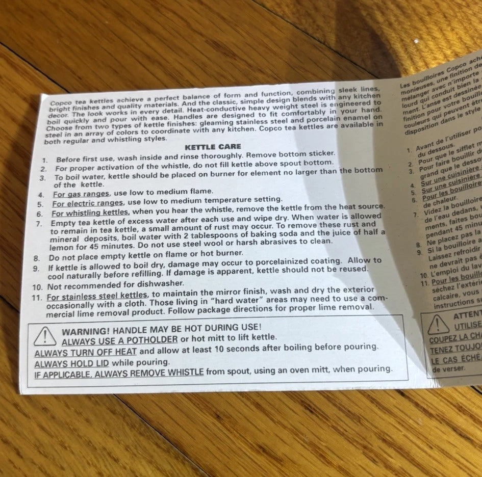 Vintage COPCO White Enamel Teapot Kettle Coffee Pot 2 1/2 Quart NEW NICE! | eBay