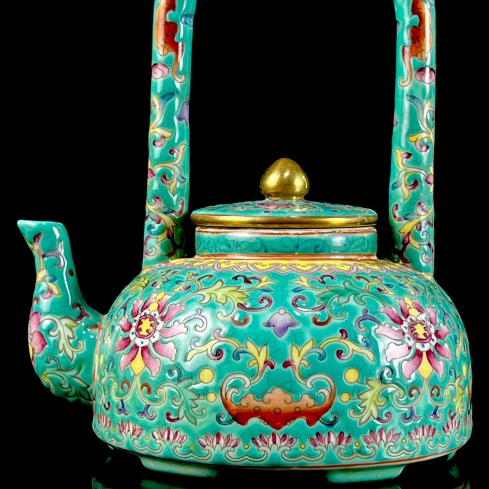 Chinese Enamel Colour Porcelain Hand Painted Exquisite Flower&plant Teapot 90120 | eBay