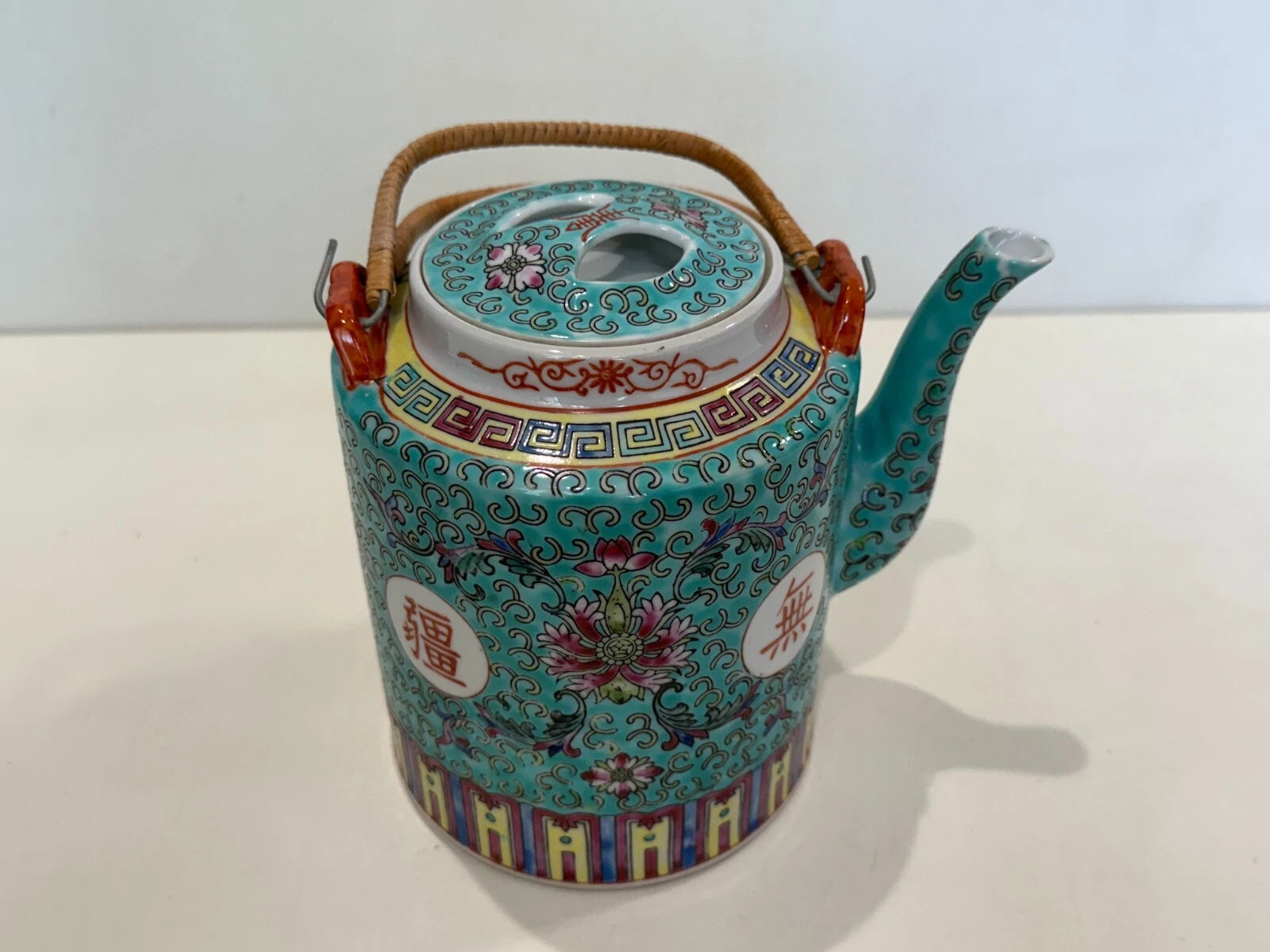 Vintage Chinese Porcelain Famille Verde Enamel Floral Motif Teapot, 6 1/2" Tall | eBay